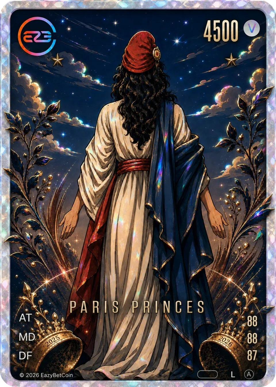 Karte Paris Princes, legendär, Kollektion Alpha